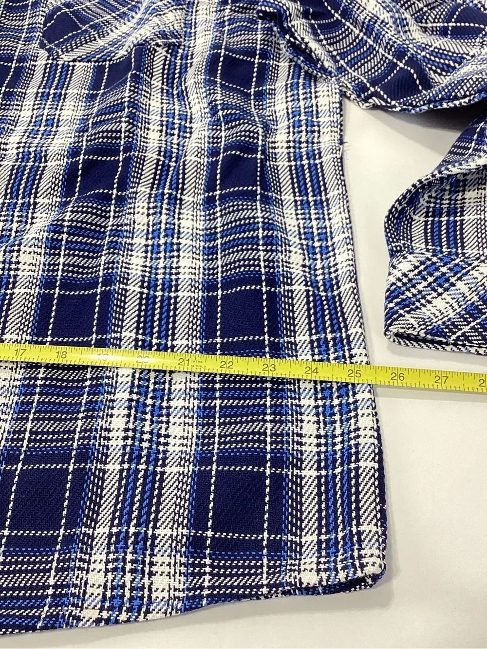 Pacific Trail Men's Blue Plaid Button-Up Shirt Shacket XL NWT Cotton - Picture 7 of 7